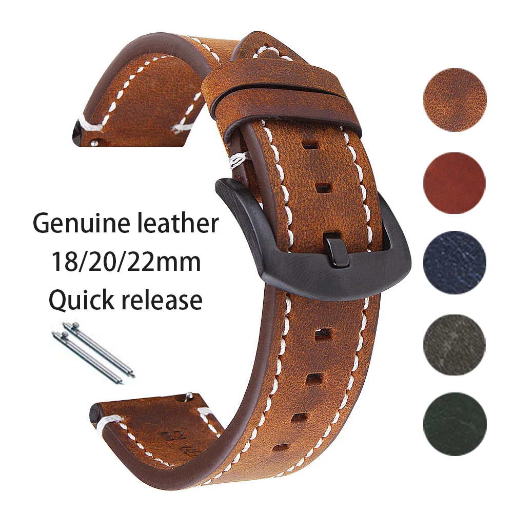 Seiko Watches Smartwatch - Correia de relógio de couro genuíno