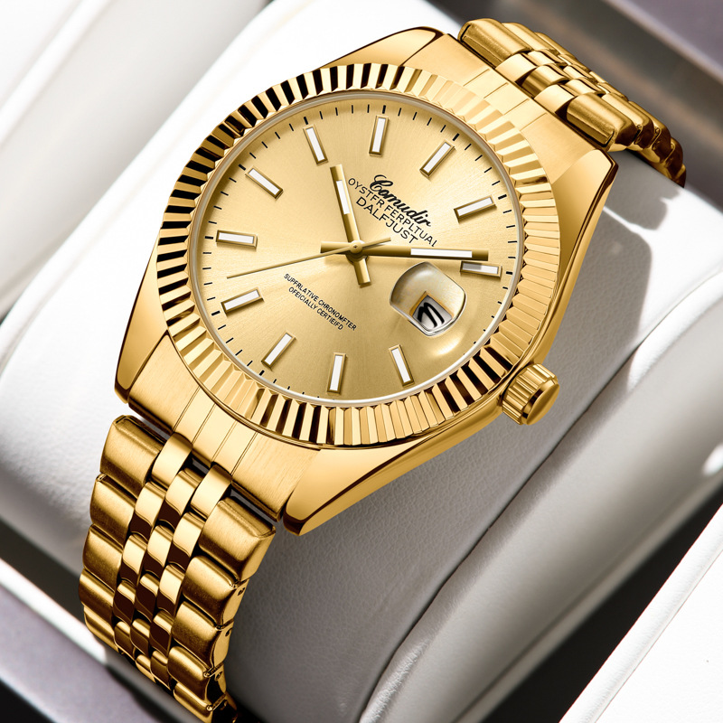 Smartwatch Watches For Women Smart - Relógio Dourado Masculino com Luz Noturna,