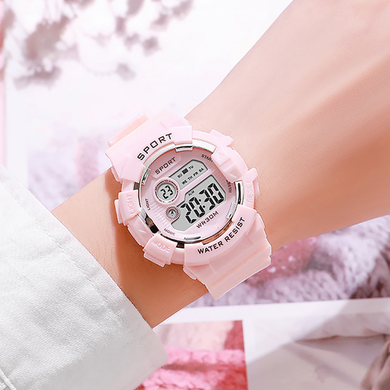 Smartwatch Watches For Kid Boy With Alarm - Moda crianças relógios luminosos à prova