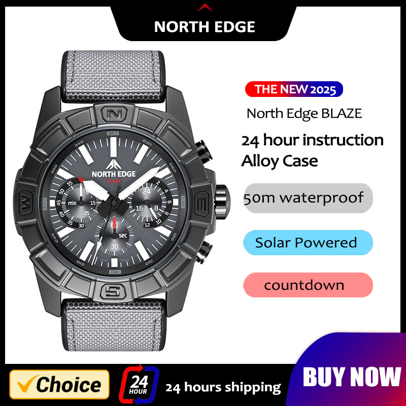 Smartwatch Army Watches For Men - North edge 2025 azul relógio de