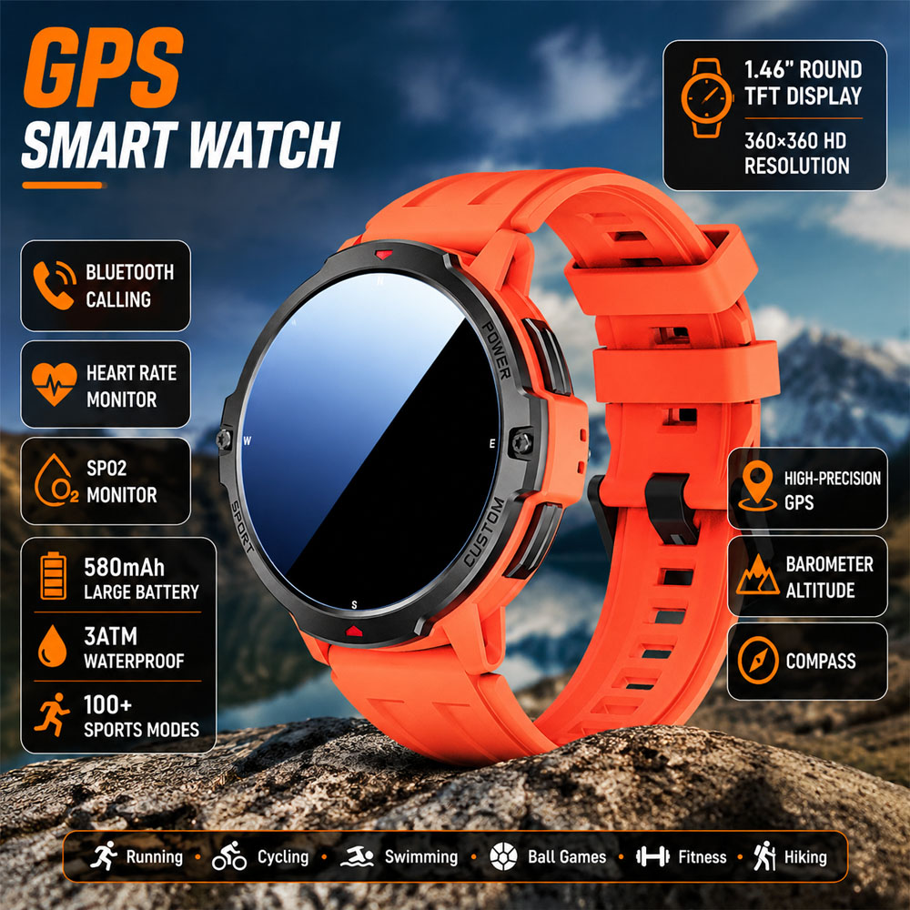 Smartwatch Timex Watches For Men - NOVO Smartwatch Militar com GPS e