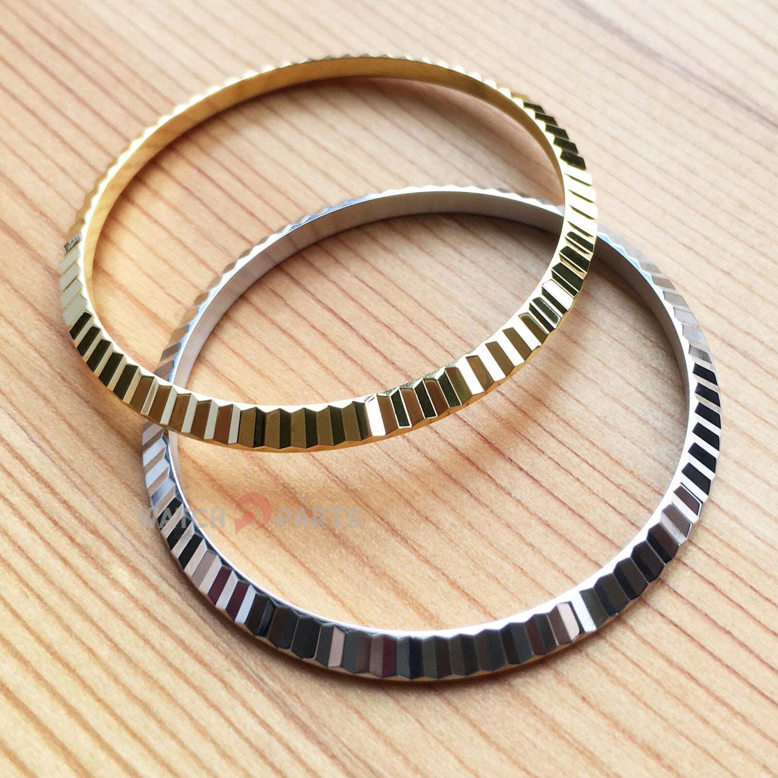 Rolex Watch Datejust - Moldura de anel canelado de aço