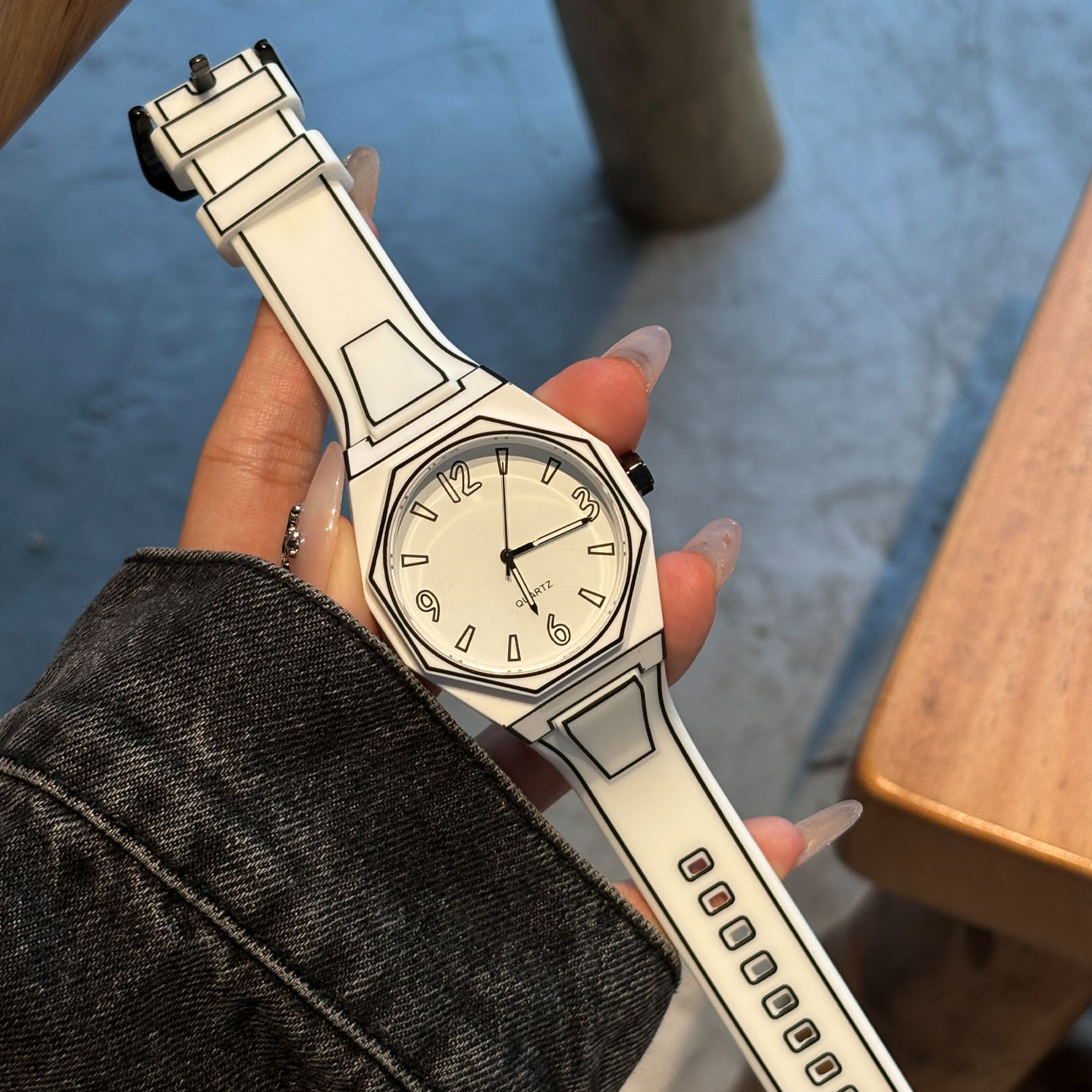 Smartwatch Watches For Women Smart - Relógio de Pulso Minimalista Octogonal de