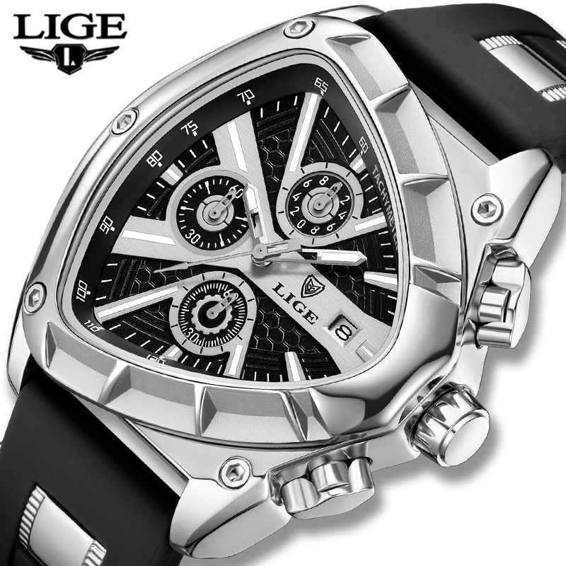 Smartwatch Army Watches For Men - Lige moda masculina relógio triângulo cronógrafo