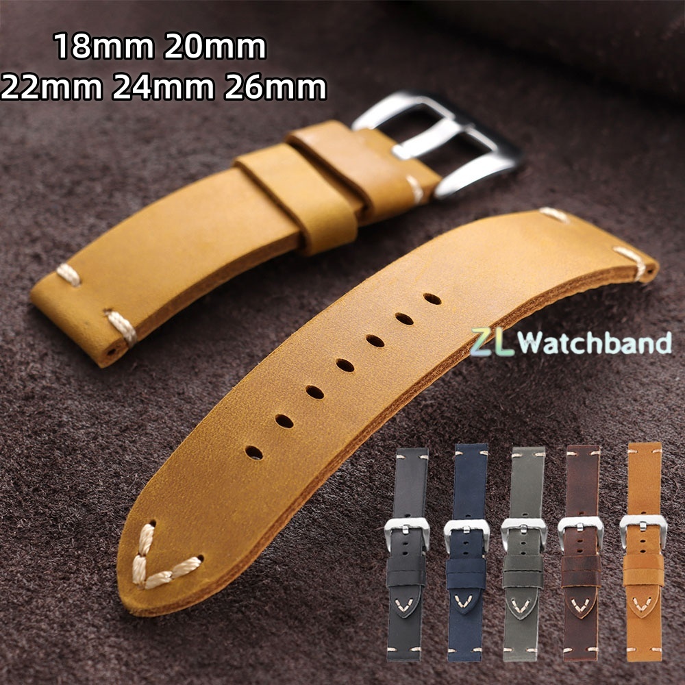 Seiko Watches Smartwatch - Pulseira de Couro Vintage para Relógio