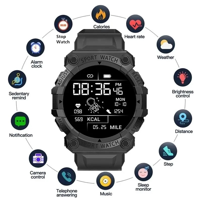 Watch Smart Y56 - 2025 novo smartwatch saúde freqüência cardíaca