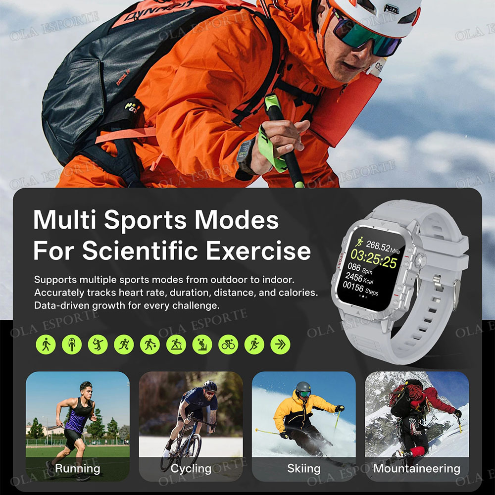 Relógio Inteligente Militar Ro - Smartwatch Rugged Watches For Men avaliação e preço