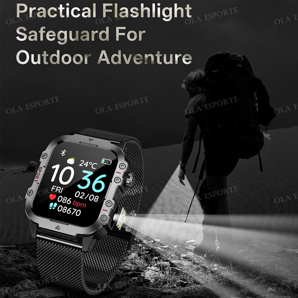 Relógio Inteligente Militar Ro - Smartwatch Rugged Watches For Men avaliação e preço