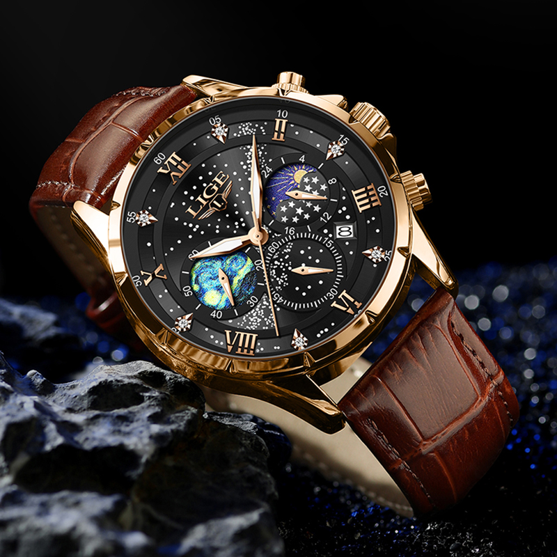 Relógio LIGE Novo com Fases da - Smartwatch Army Watches For Men avaliação e preço