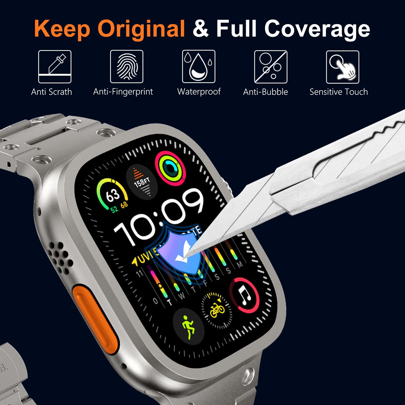 Vidro temperado para apple wat - Smartwatch Watches Gift For Women avaliação e preço