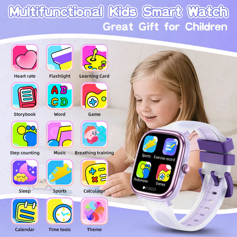 LIGE 2026 Novo Relógio Intelig - Smartwatch Watches For Kid Boy With Alarm avaliação e preço