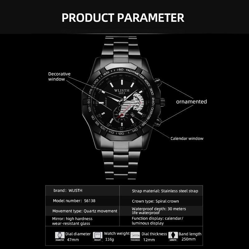 Relógio masculino de marca de  - Watches Not Smartwatch avaliação e preço