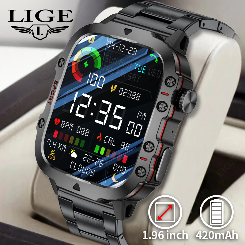 2026 robusto militar de fitnes - Smartwatch Rugged Watches For Men avaliação e preço