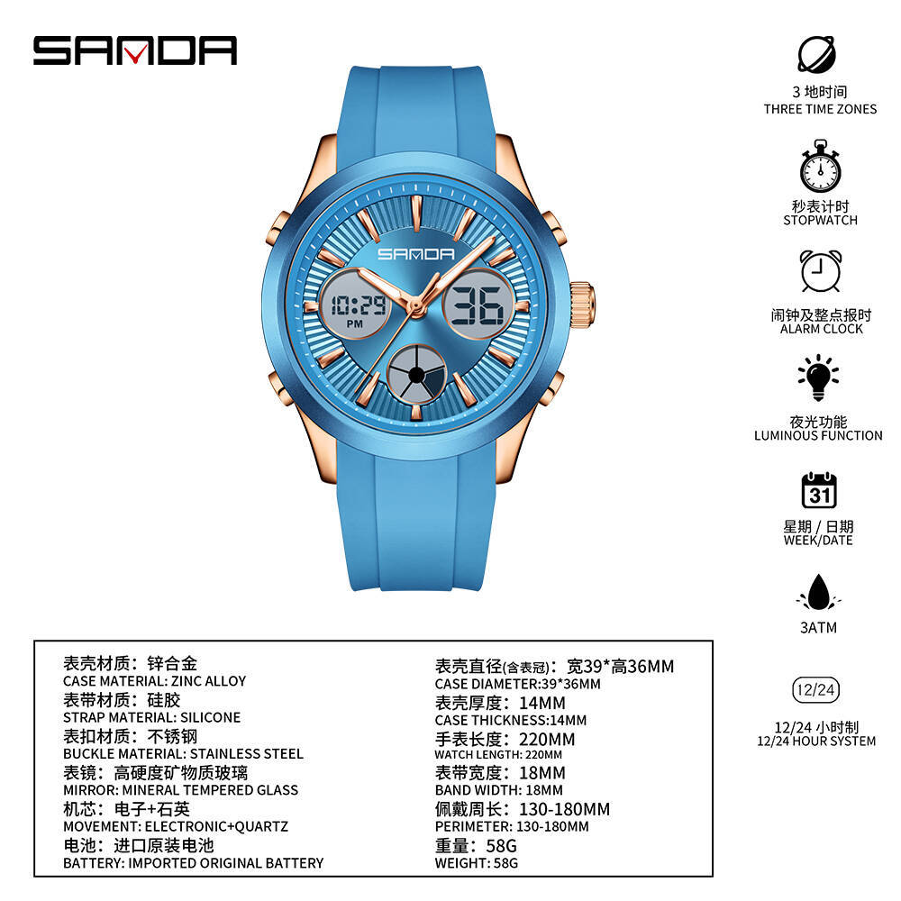 Relógio eletrônico SANDA lumin - Smartwatch Watches For Women Smart avaliação e preço