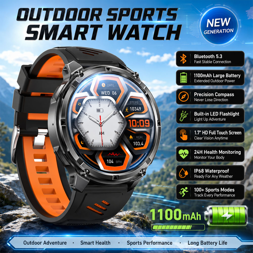 Relógio Inteligente YAOCX AMOL - Smartwatch Rugged Watches For Men avaliação e preço