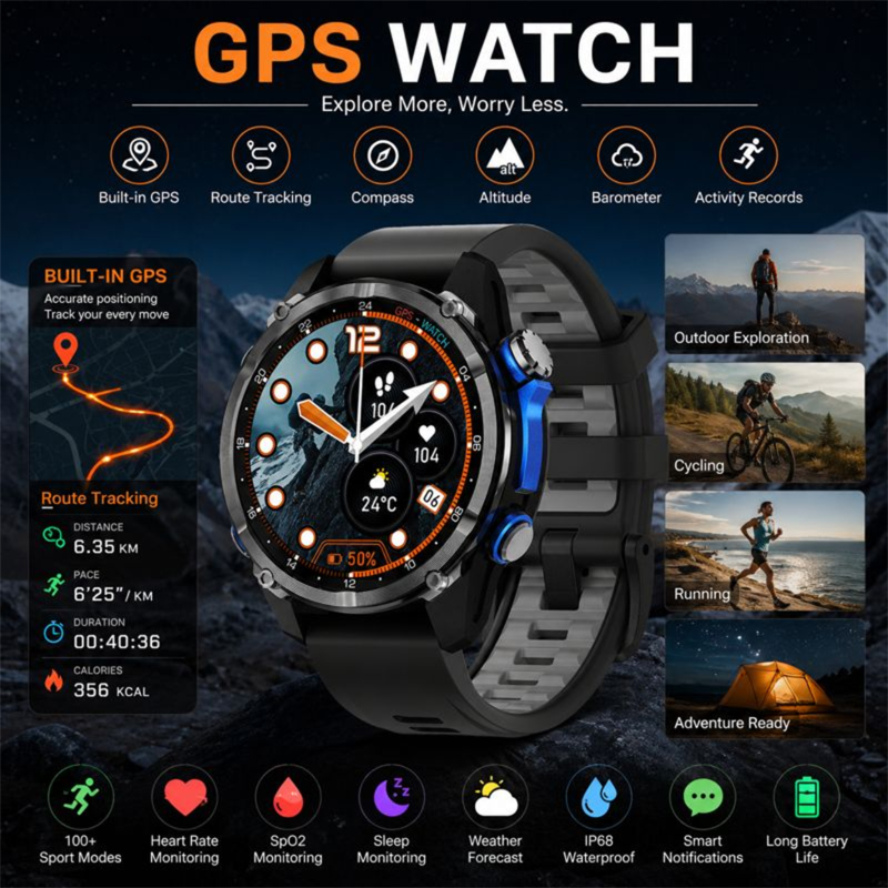 Novo Smartwatch 2026 Grau Mili - Smartwatch Army Watches For Men avaliação e preço